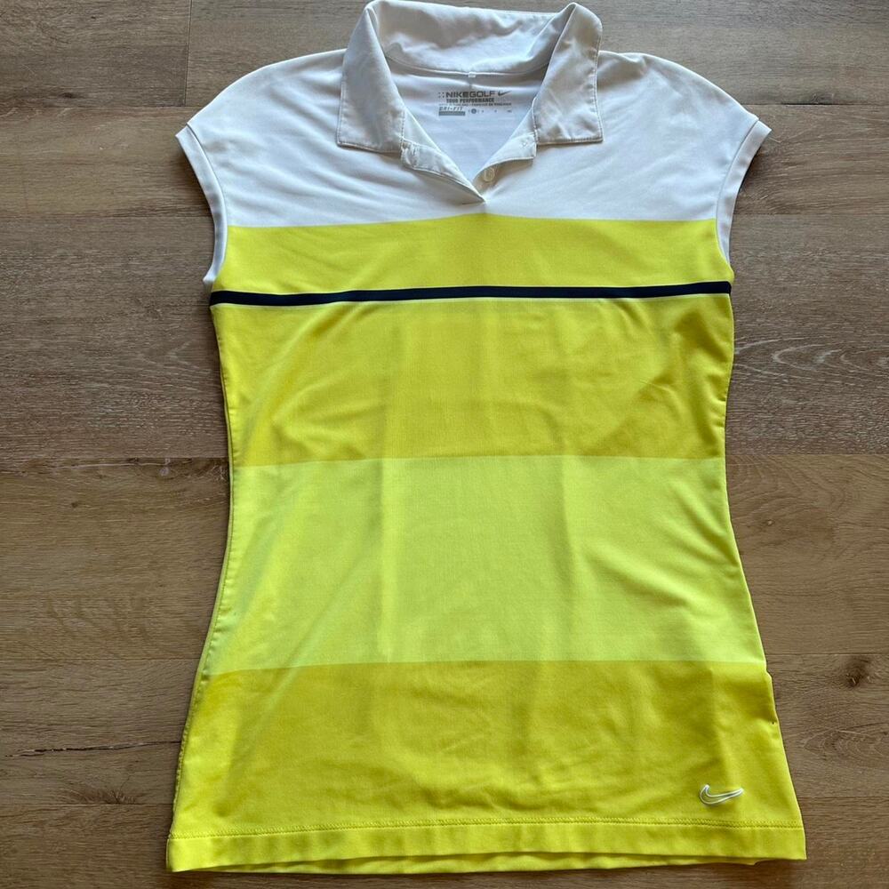 Nike yellow white sleeveless